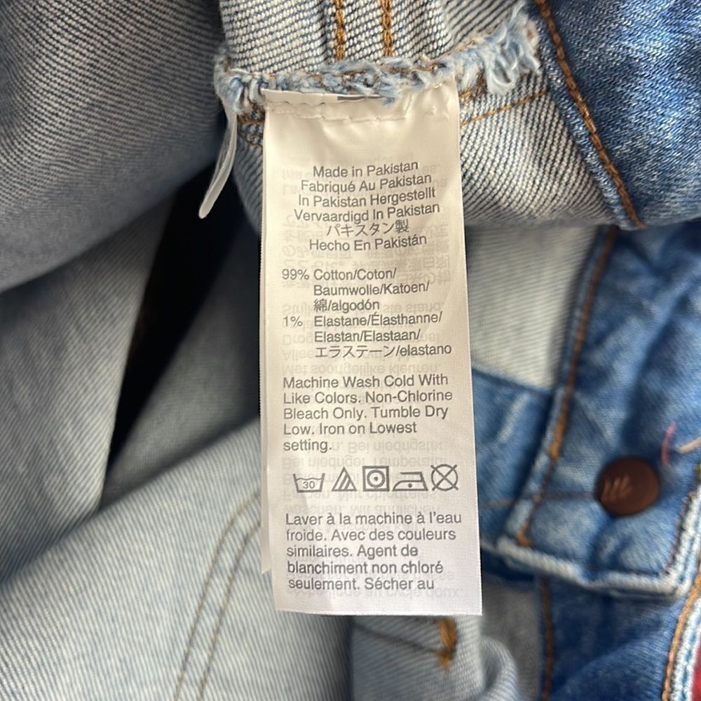 7. Madewell Womens Cotton Blend Denim McCaren Skirt Exposed Button Snap. 26 NWT - Picture 8 of 8